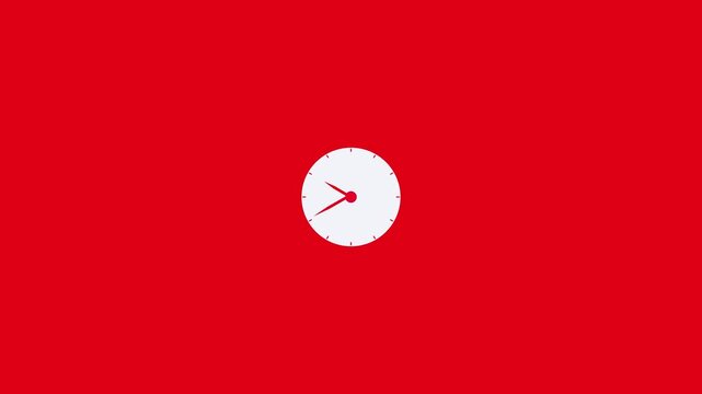 Simple time Clock icon motion graphic