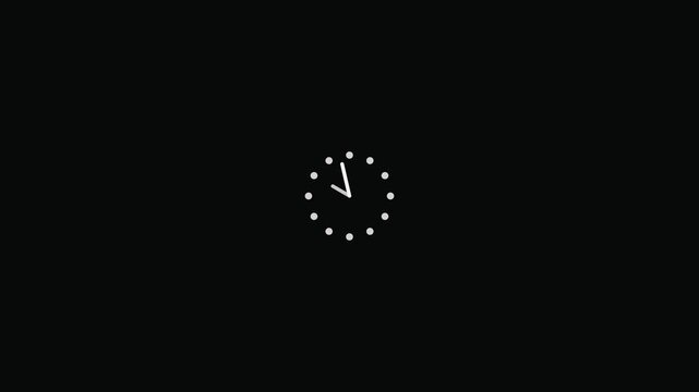 Simple time Clock icon motion graphic