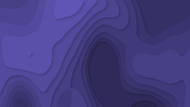 Abstract Purple Paper Cut Background with Layered Topographic Shapes, Modern 3D Depth Contour Design, Minimal Luxury Wallpaper for Branding, Poster and Creative Backdrop