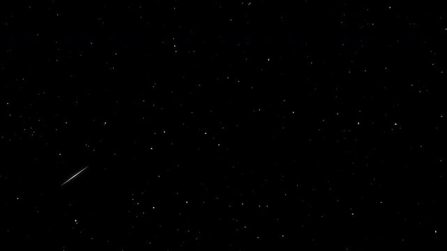 Twinkling stars animation with shooting stars black background outer space galaxy night sky for cosmic backdrops and astronomy themes.