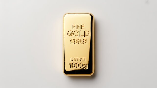 Gold bar, fine gold bullion, 1000g gold ingot, precious metal