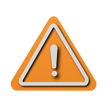 Orange Warning Triangle Safety Icon