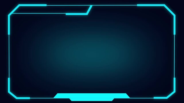 Minimalist futuristic digital interface frames glowing blue lines. Sleek digital interface enhances dark background tech. Digital interface connects visuals with precision.