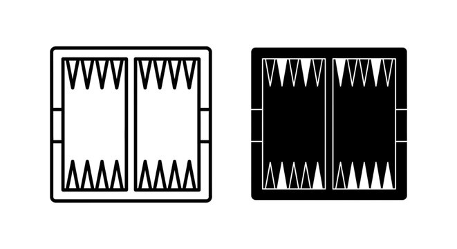 Backgammon board game icons