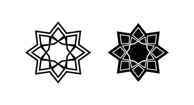 Islamic geometric star pattern, 8pointed star design