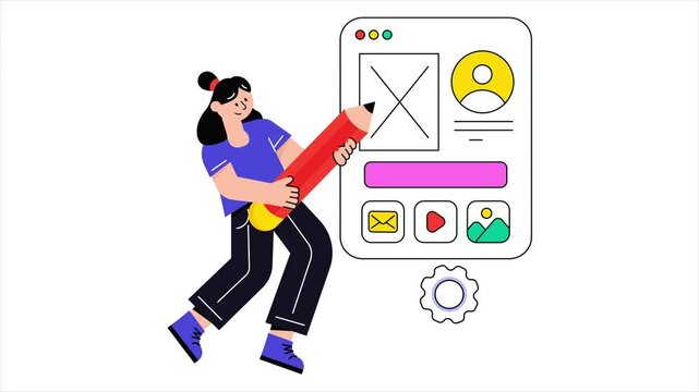 UX design  2D Flat Animation.	