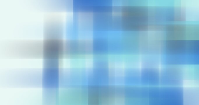Geometric blue abstract background with blurry rectangular shapes and pixelated grid effects. Suitable for data, technology, and futuristic digital design themes