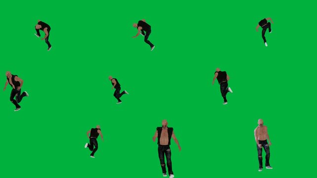 A group of people dancing on green screen و animated chromakey background backgrounds composition cartoonish emotion design depth frame elements layers illustration motion style scene