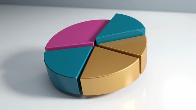 3d abstract geometric shape rotation animation blue color