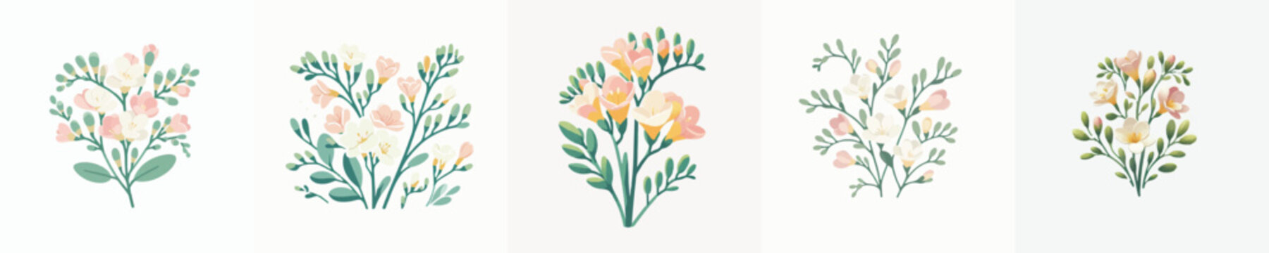 Vector of freesia flower