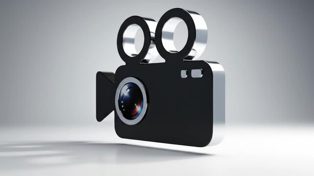 Black dslr camera with lens and accessories isolated on gray background equipment