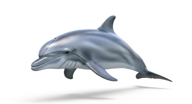 Playful Dolphin Swimming in Ocean Waters