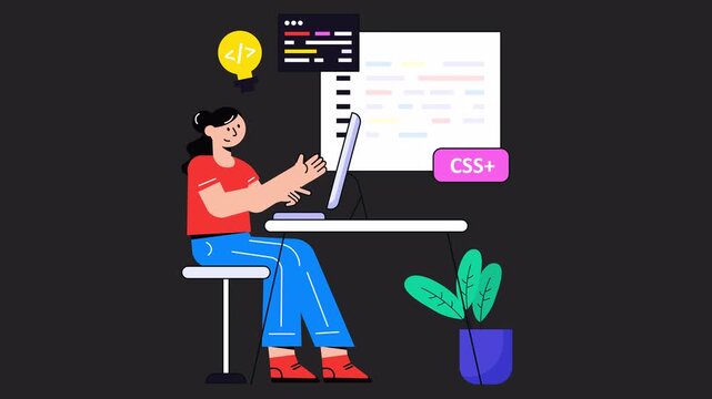 Web Coding Animation Alpha Channel