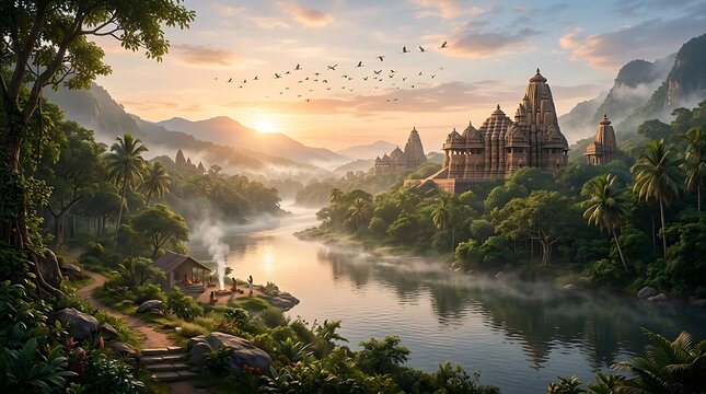 Parshuram Jayanti celebrates serene temple beside tranquil river