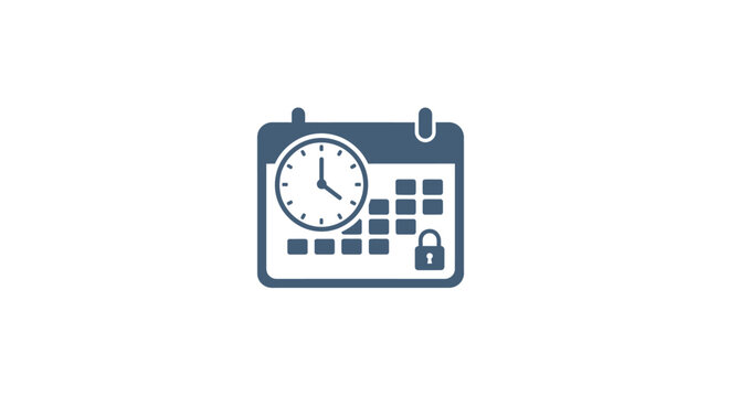 Digital calendar with clock.