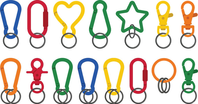 Colorful Carabiner and Keychain Clip Collection
