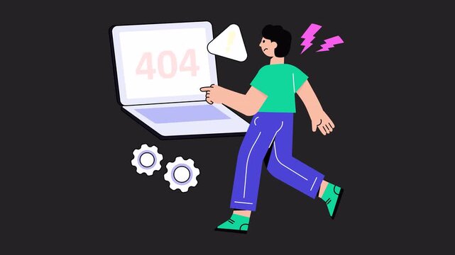 Error 404 Animation Alpha Channel