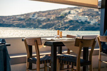 Obraz premium table in restaurant