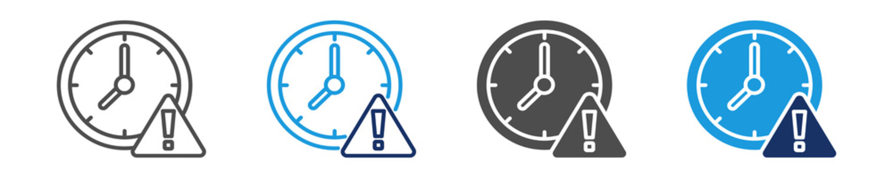 over time icon set with multi concept