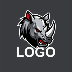 Fototapeta premium Rhino Logo Design
