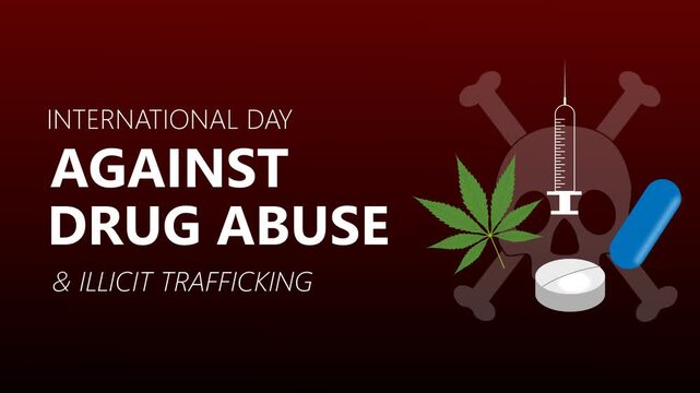 International day against drug abuse and illicit trafficking animation video. Awareness campaign on the dangers of drug abuse