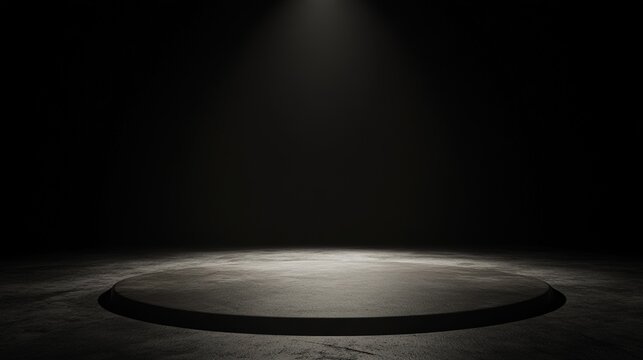 elliptical. Dark elliptical space with a single beam of light in the center, minimalist composition. travel magazines, destination branding, designed for outdoor magazines and nature guides.