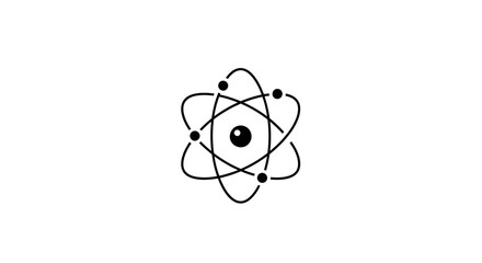 Obraz premium Simple illustration of an atom structure.