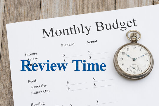 Monthly budget review time planning