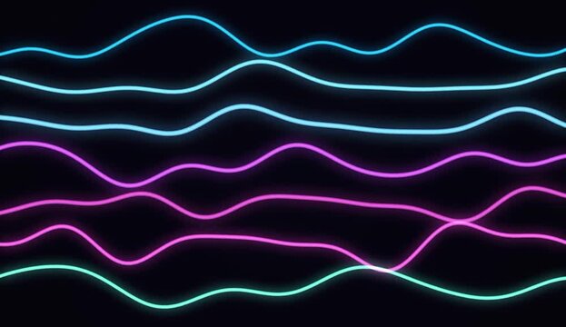 abstract neon wave background