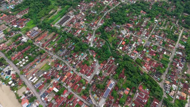 Aerial View S&atilde;o Sebasti&atilde;o Brazil, Coastal Urban Residential Area and Tropical City Landscape