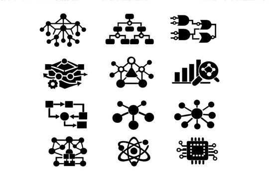 Symbol simple generation vector image semantic structured technology computational knowledge ontology icon