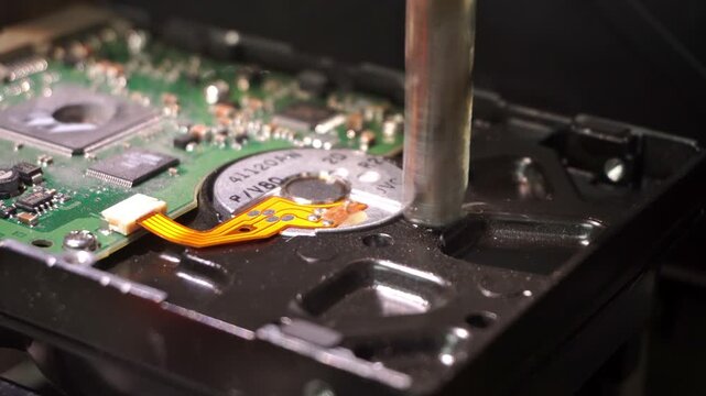 Destroying a Hard Drive Before Disposal with a Drill Machine &ndash; Data Protection &ndash; Data Security