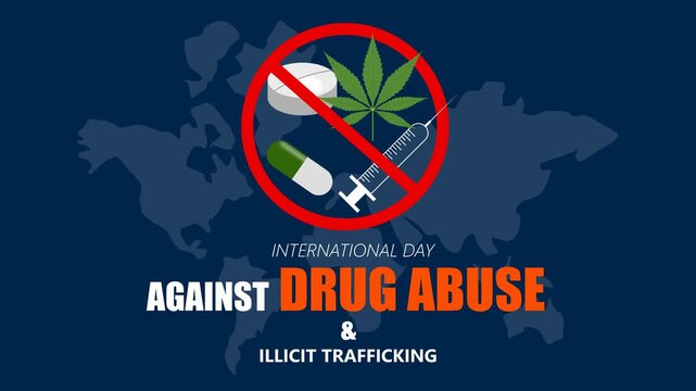 International day against drug abuse and illicit trafficking animation video. Awareness campaign on the dangers of drug abuse