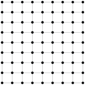 Abstract Geometric 8x8 Grid System with Line and Circular Pattern