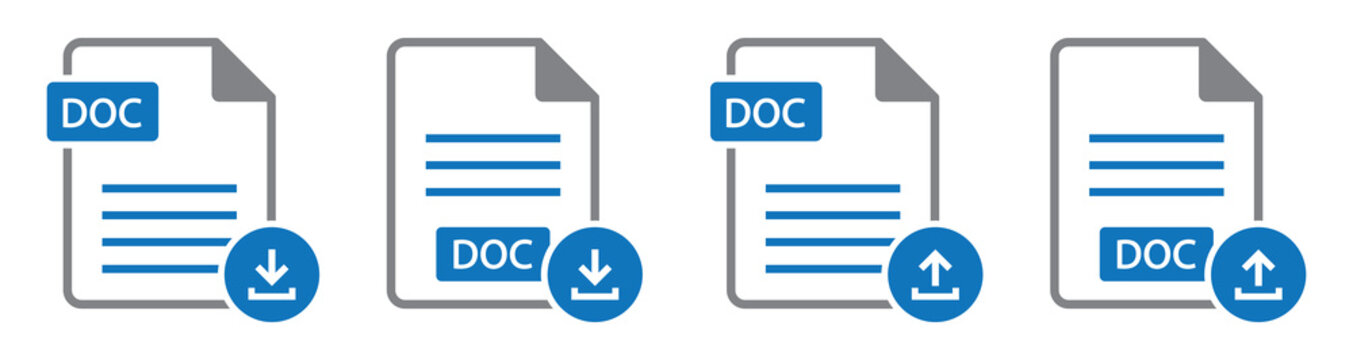 Document file format upload and download icon Illustration