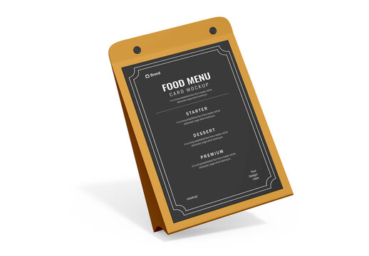 Restaurant Food Menu Card Mockup