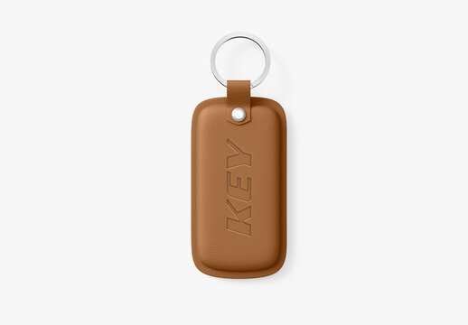 Leather Keychain Mockup