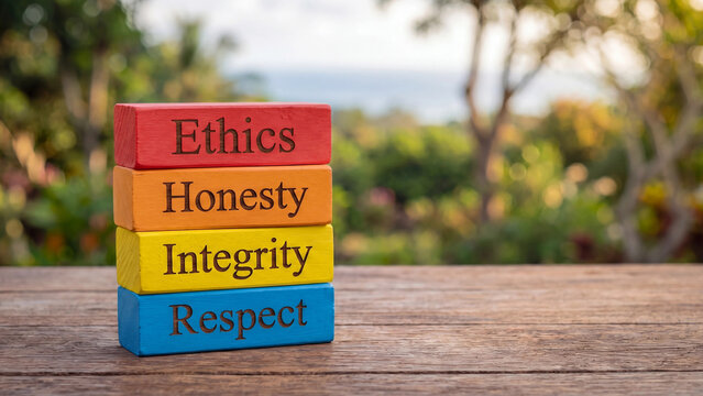 Core values framework of ethics honesty integrity and respect for professional conduct workplace culture character building and moral leadership development