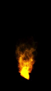 Fire flame tourch looping 2D animation, set of three types of burning fire flames, Each fire flame has different settings of burning and movement, glowing colors, from calm to active,