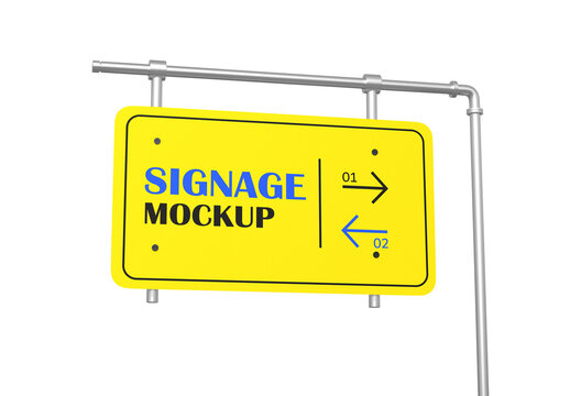 Street Sign Mockup PSD