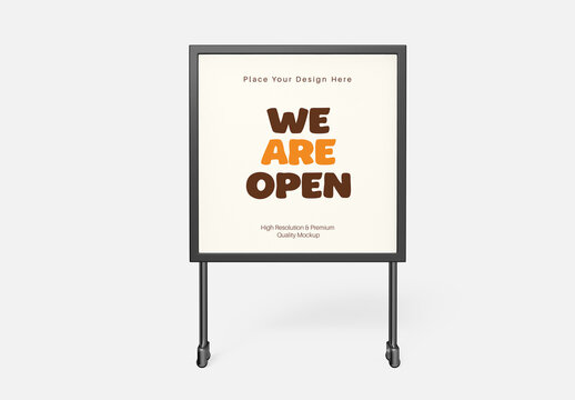 Frame Stand Signage Mockup Display