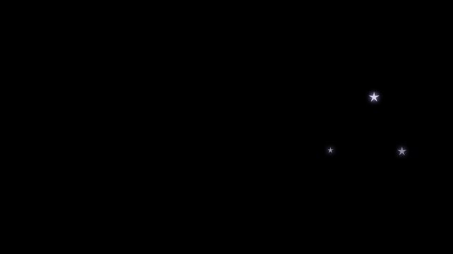 Glitter star line animation, 2D magic sparkle trail, glowing doodle stars, white twinkling particles, starlight dust lines, fairy sparkle, glitter magic dust on black screen. 4k seamless loop video