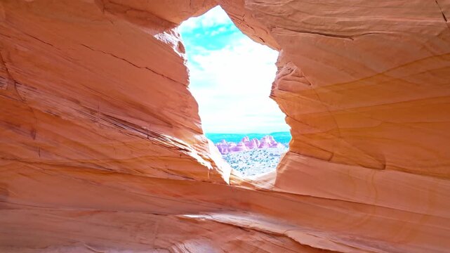 Melody Arch and Dannys Arch Panoramic View in Coyote Buttes North Arizona