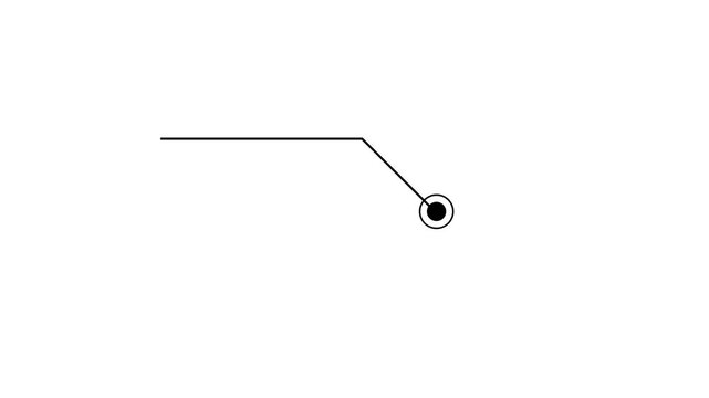 Abstract line animation on clean white background.