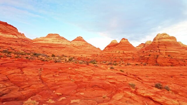 Panoramic Formations along The Wave Trail in Coyote Buttes North Arizona