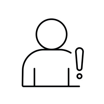 A vector icon representing a needs changes status in review workflow systems, created in line style with editable stroke