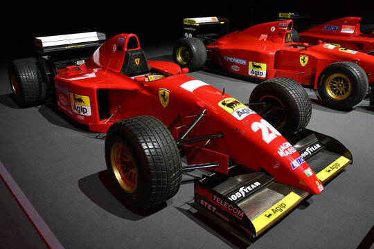 Scarperia, Italy - October 24th 2025: Ferrari 412 T2 ex Jean Alesi and Gerhard Berger on display during Ferrari World Finals 2025 at Mugello Circuit in Italy.