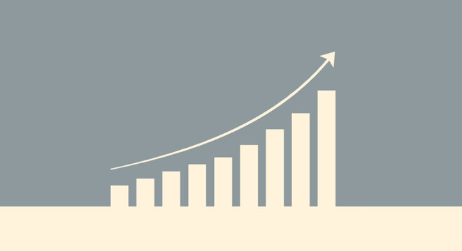 Flat minimalist illustration of crypto market maturity