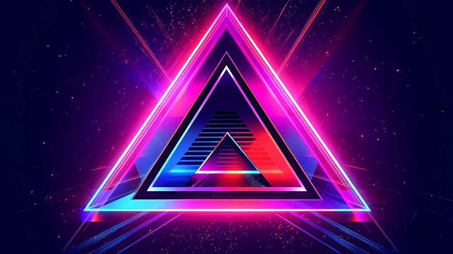 Digital futuristic triangle geometry abstract background