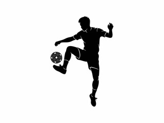 Sepak Takraw Player Mid-Air Kicking Woven Rattan Ball Vector © Reni